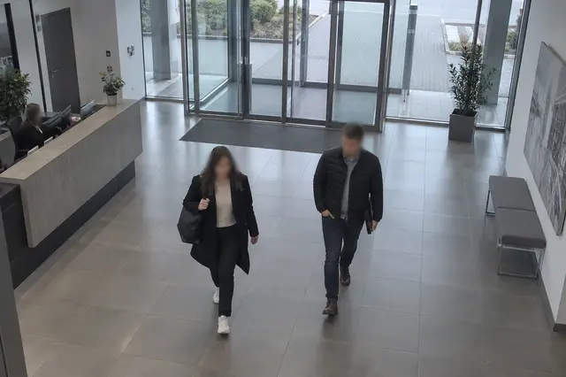 Entrance hall security camera view